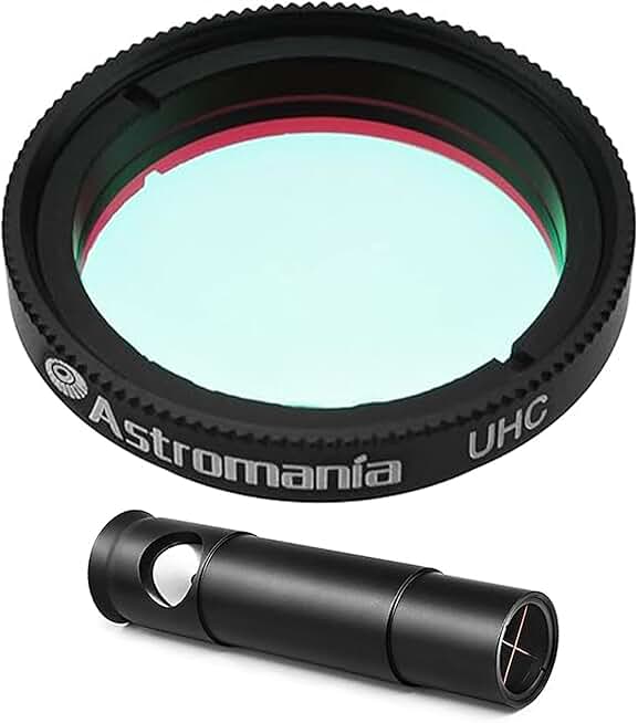 Metal Collimating Cheshire Eyepiece for Newtonian Telescopes with UHC Filter