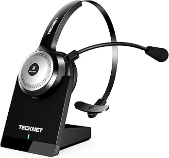 Wireless headset with 40-hour battery and noise cancelling