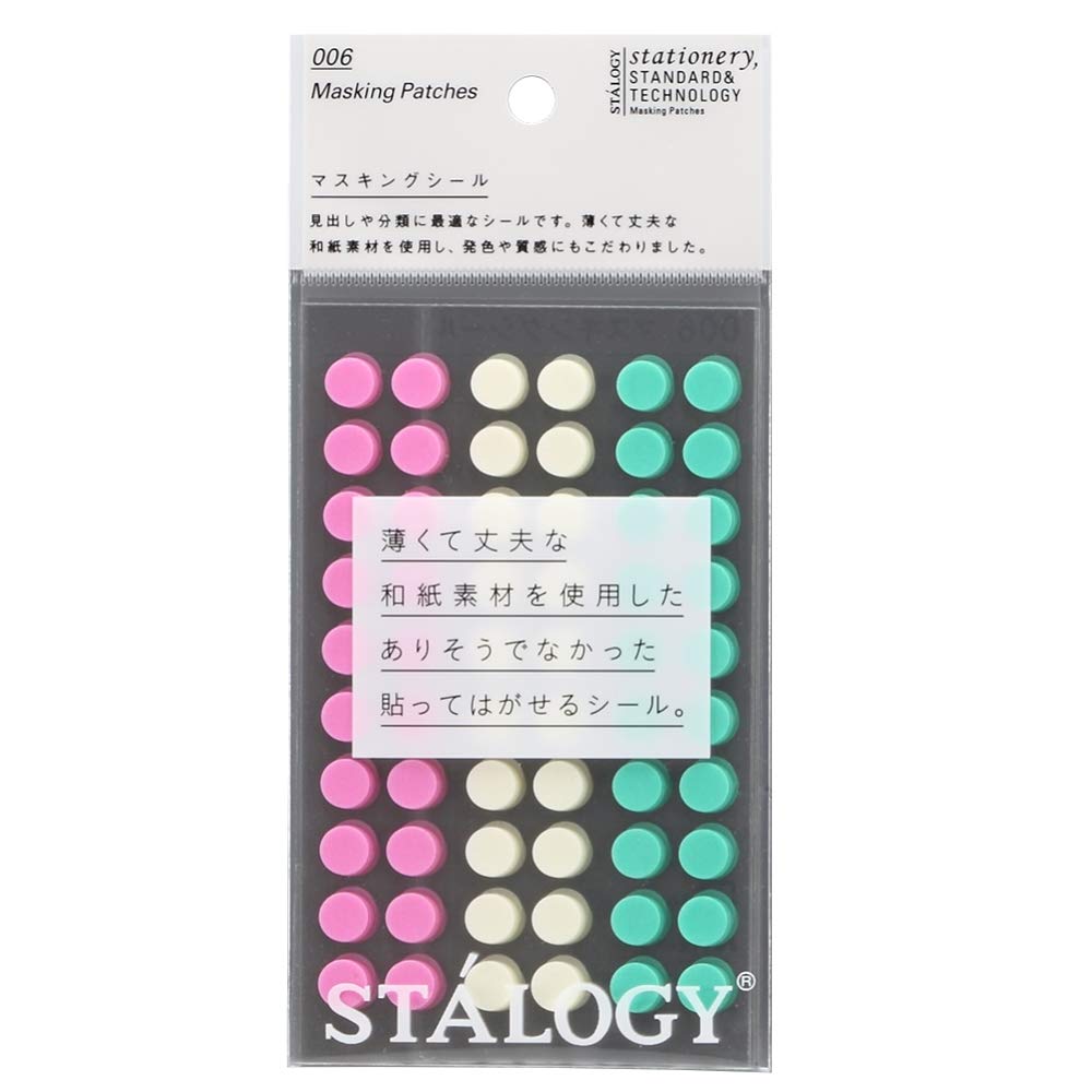 Masking Tape Patches, 0.3" diameter, 60 dots per sheet