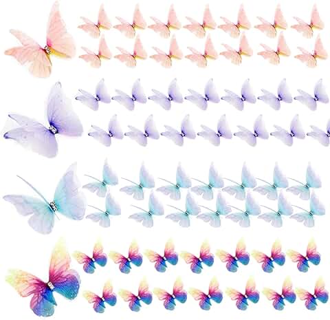 820PCS Colorful 3D Butterfly Wall Decor and Accessories