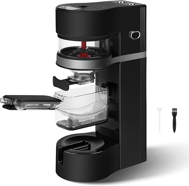 Battery-powered herb grinder with large capacity and storage box