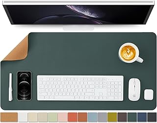 Dark Green Dual-Sided Desk Mat for Office and Home