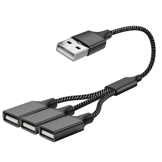USB 1 in 3 Out Splitter, 11.8in/30cm