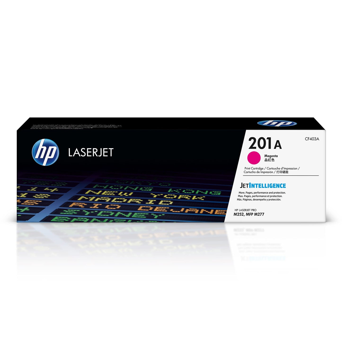Original 201A Magenta Toner Cartridge | Works with Color LaserJet Pro M252, Color LaserJet Pro MFP M277 Series | CF403A