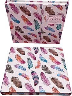 Cute Weekly Organizer with Feather-Shaped Notes
