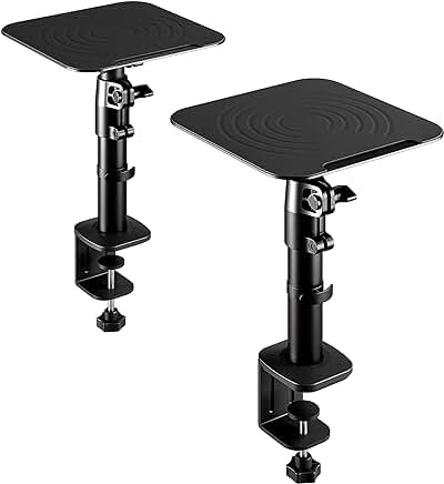 Adjustable Desktop Monitor and Speaker Stands (Set of 2)