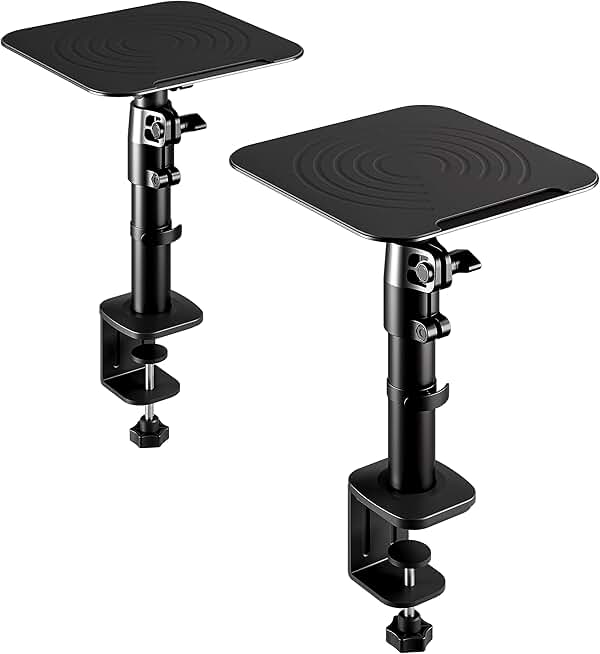 Adjustable Desktop Monitor and Speaker Stands (Set of 2)