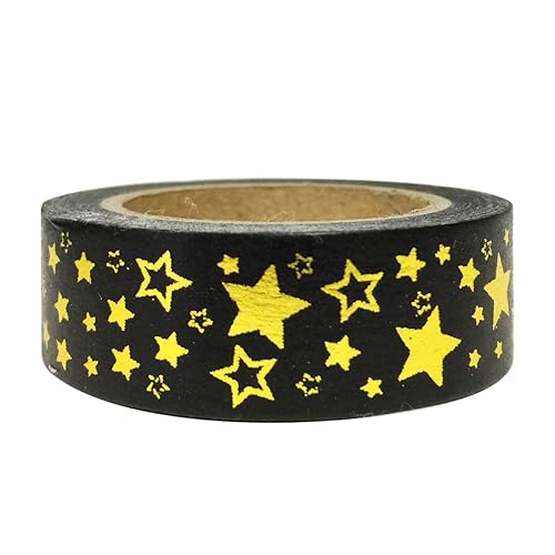 Colorful Washi Tape with Gold Stars