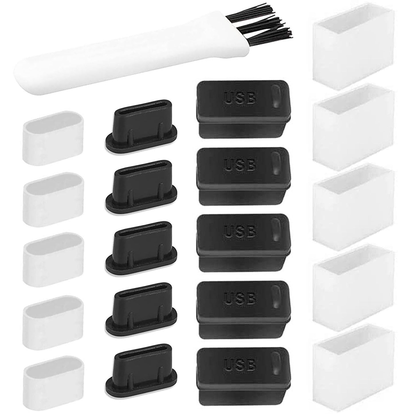 20 Pack Silicone Dust Covers for USB Ports