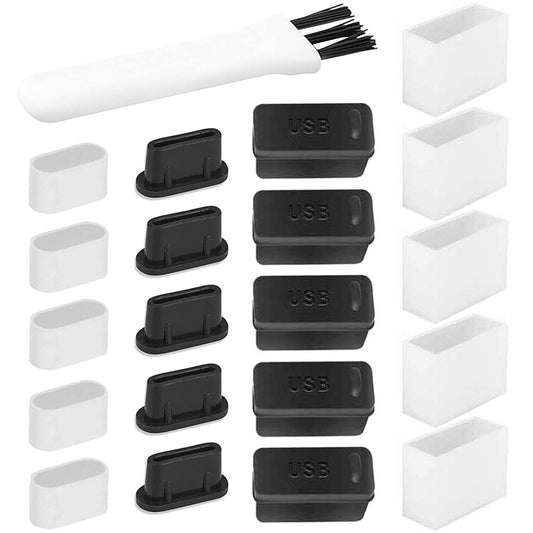 20 Pack Silicone Dust Covers for USB Ports