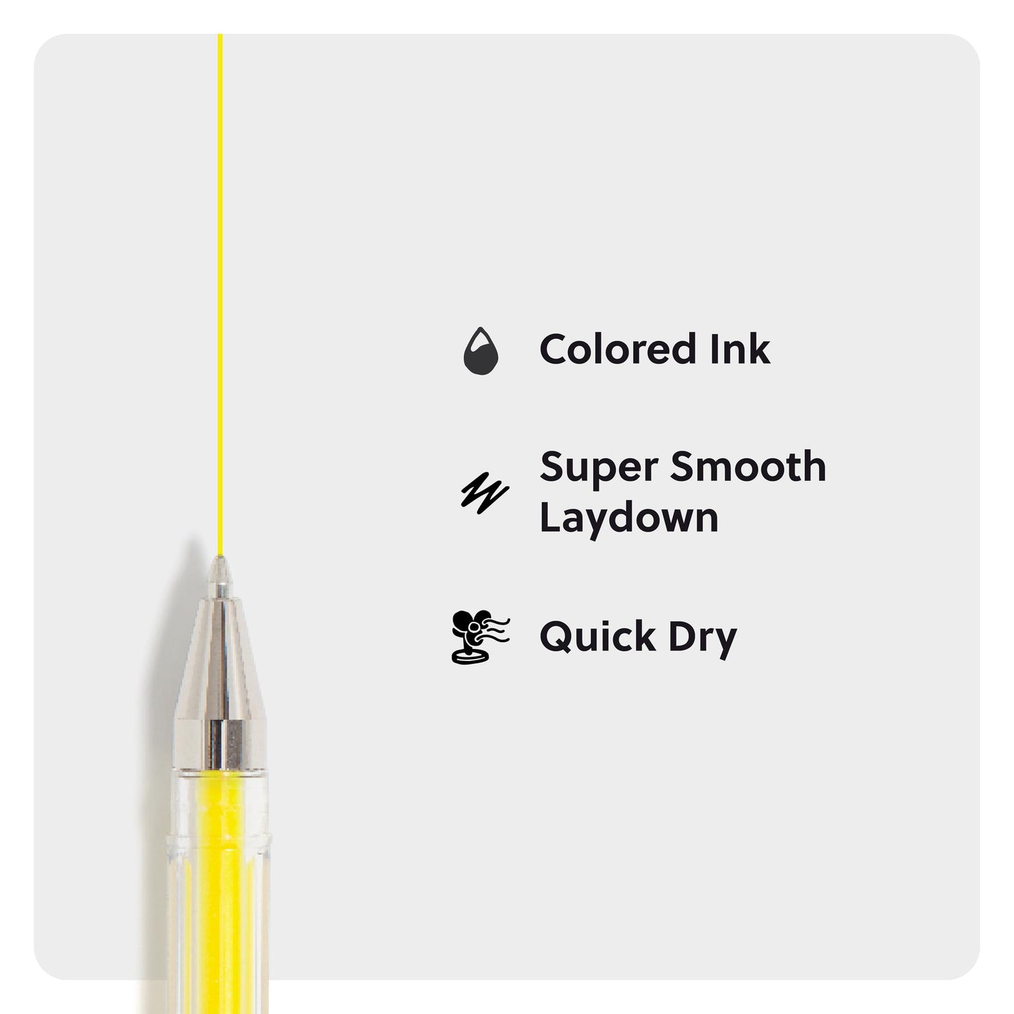 Set of 30 Metallic Gel Pens in Assorted Colors