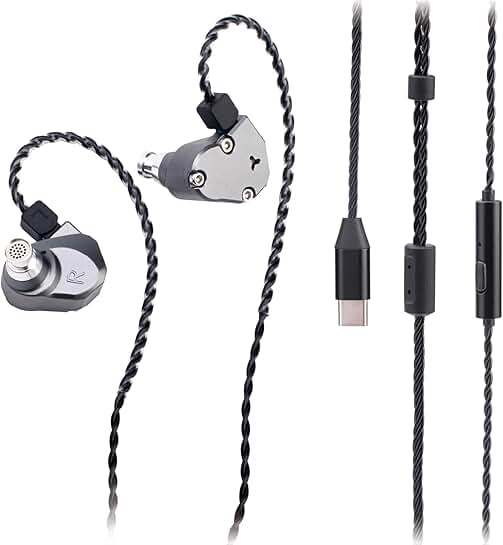 High-Resolution In-Ear Monitors with Gold Cable