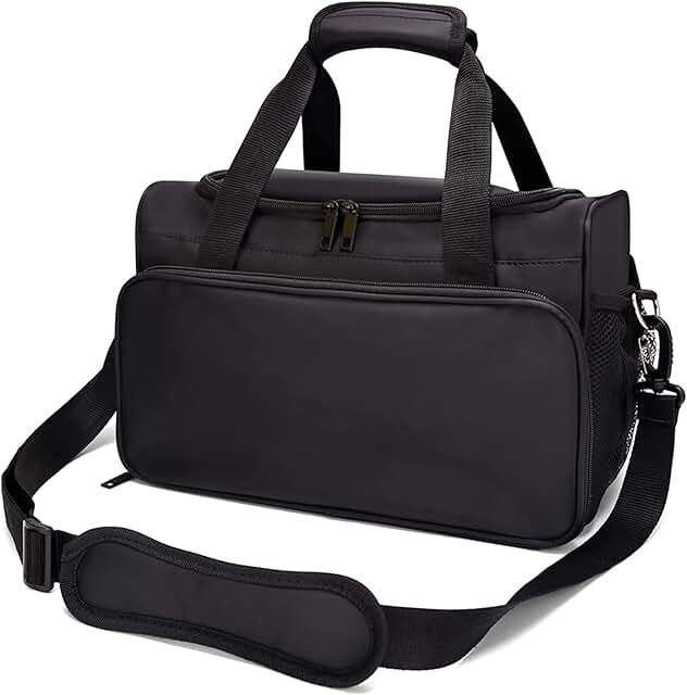 Large black hairdressing and makeup tool bag
