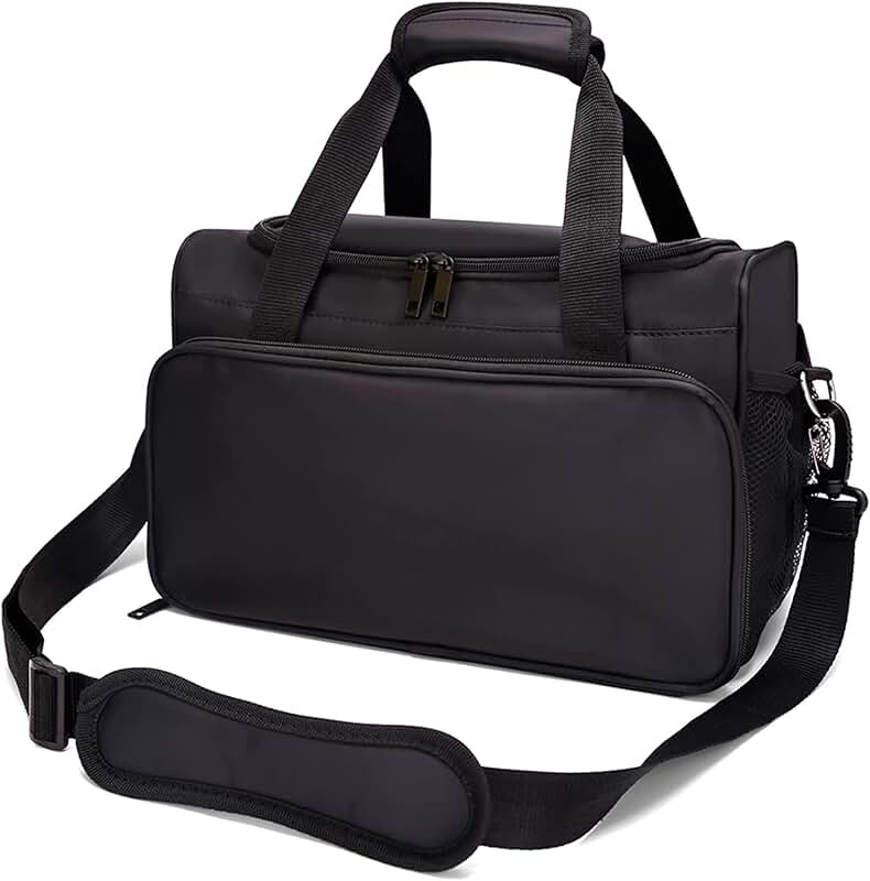 Large black hairdressing and makeup tool bag