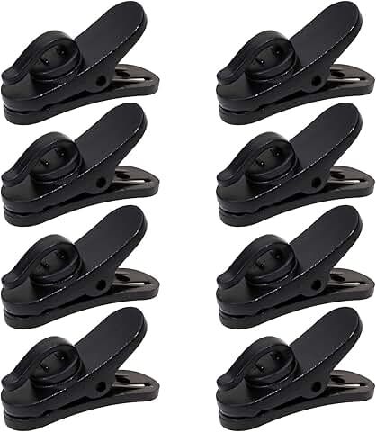 Small Plastic Earphone Clips for Fixing Cables, Pack of 8