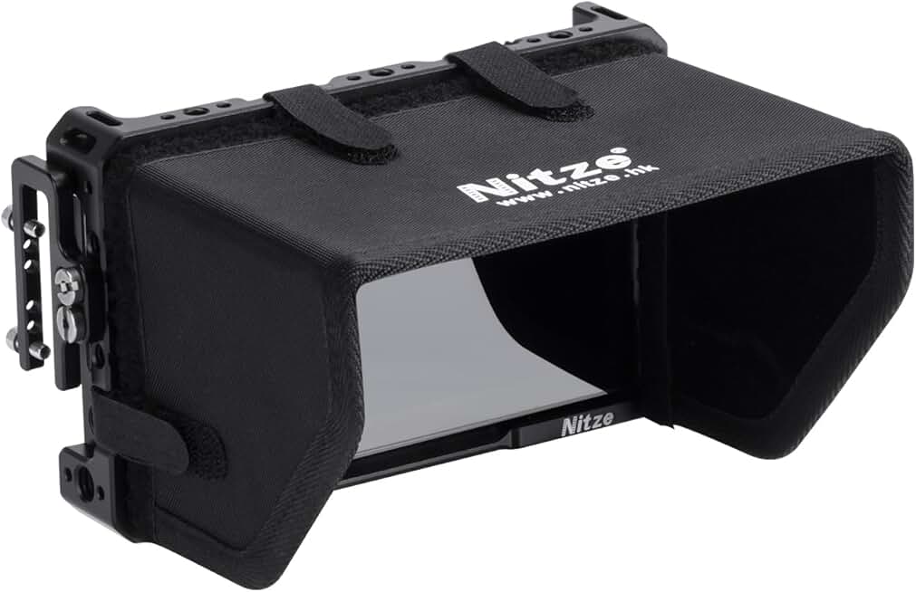 Nitze Cage for 5.5" Monitor with HDMI Clamp and Sunhood