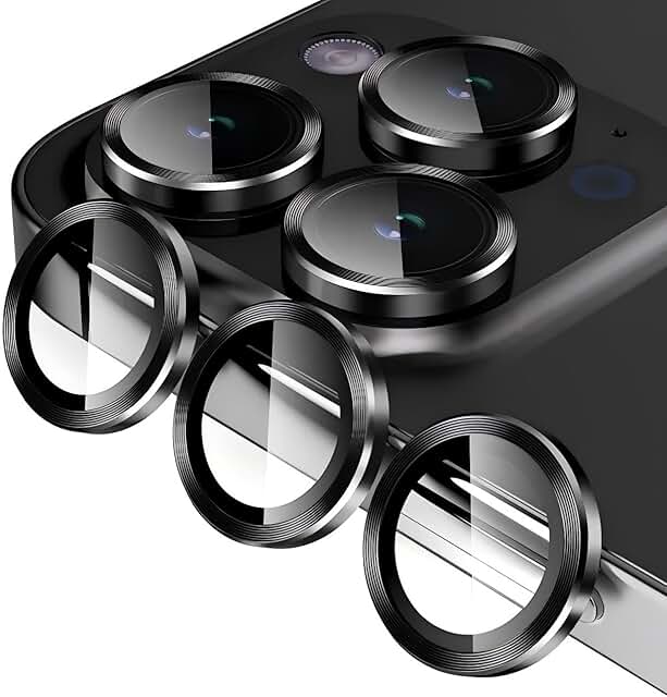2 Pack Camera Lens Protectors for iPhone 16 Pro Max