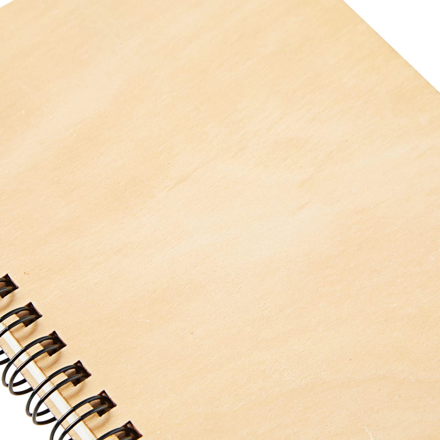 Set of four rustic wood cover notebooks, 4.5 x 5.8 inches