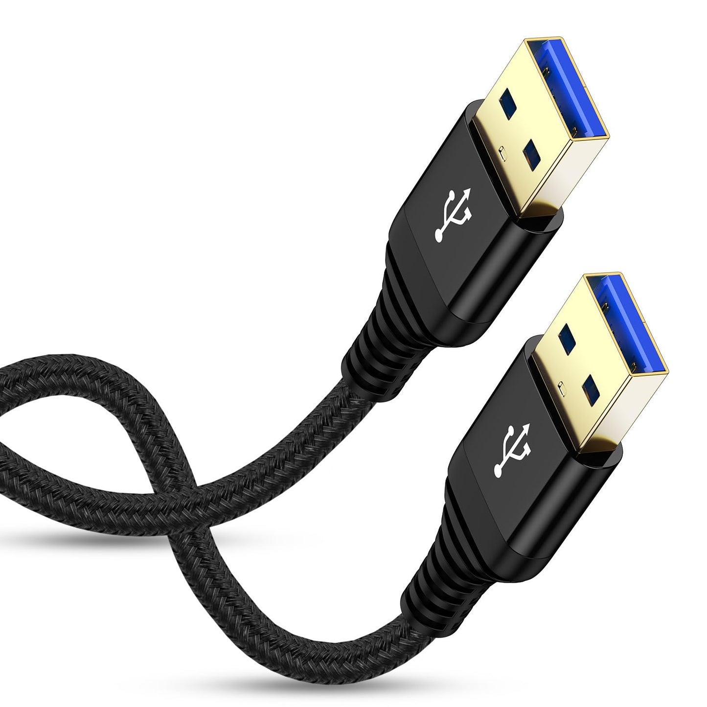 10 ft USB 3.0 A to A male cable for data transfer