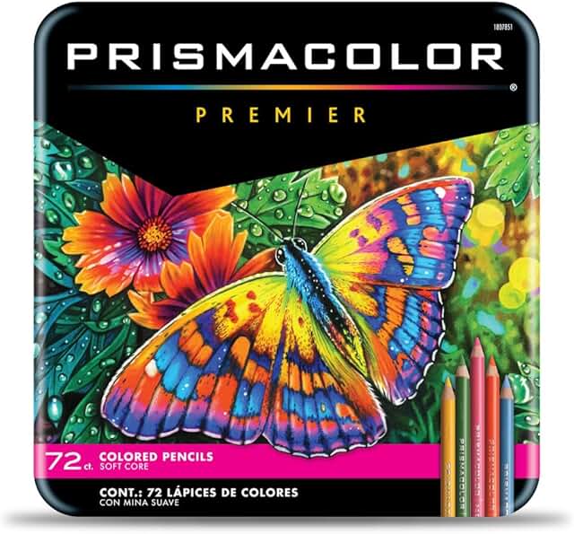 72 Assorted Soft Core Colored Pencils for Art and Crafts