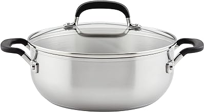 4 Quart Stainless Steel Casserole with Lid