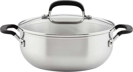 4 Quart Stainless Steel Casserole with Lid