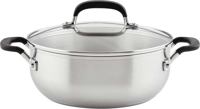 4 Quart Stainless Steel Casserole with Lid
