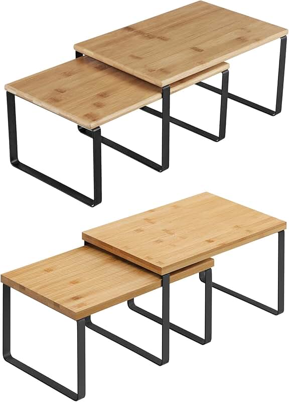 Set of 6 Cabinet and Shelf Organizers for Kitchen Storage