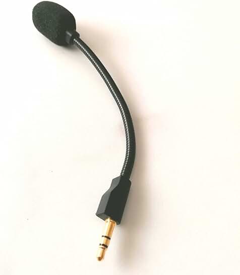 Black replacement microphone boom for gaming headset