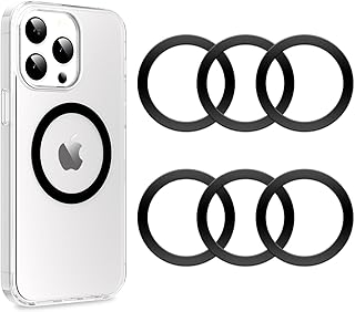 Black Rubber-Coated Magnetic Rings for Phone Cases