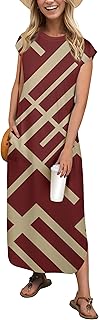 Casual Maxi Beach Dress with Pockets for Women