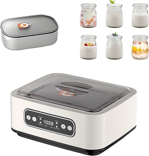 1.7 Quart Yogurt Maker with Adjustable Time and Temperature