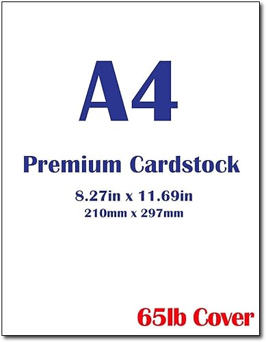White 65lb A4 Cardstock, 100 Sheets