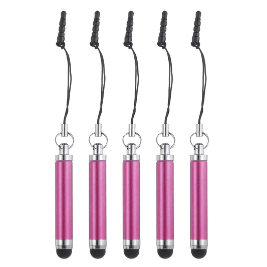 Set of five metallic stylus pens for touch screens