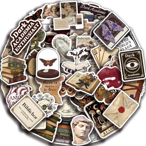 50 Dark Academia Stickers for Journals and Decor