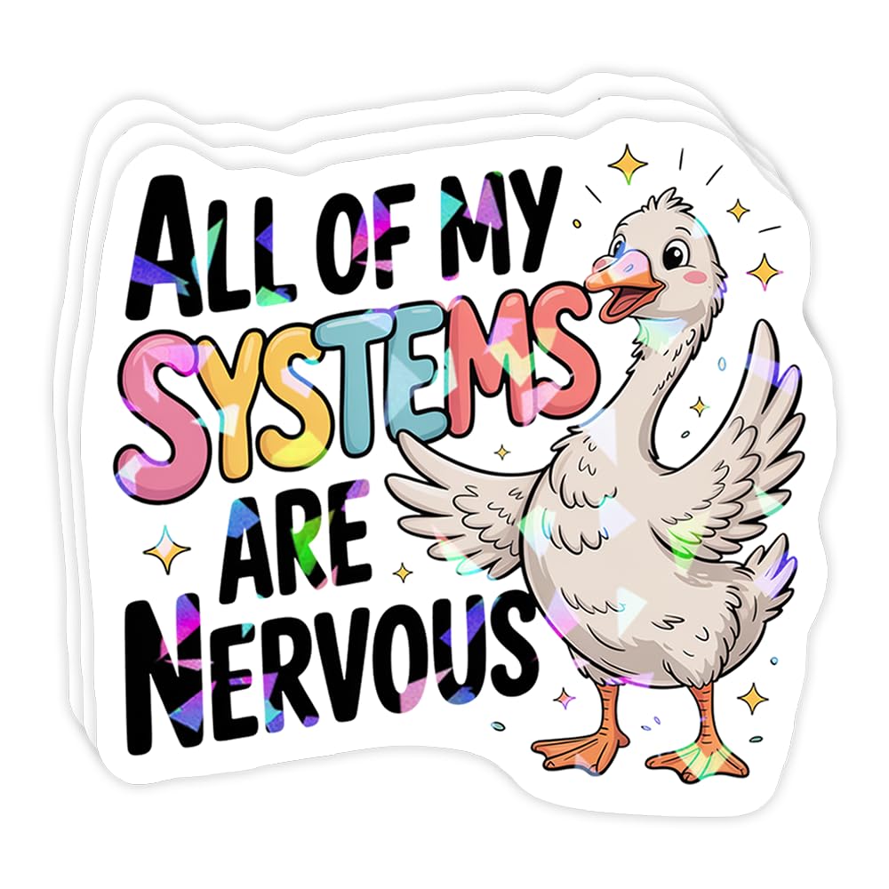 Holographic Nervous System Meme Sticker, 3 Inches