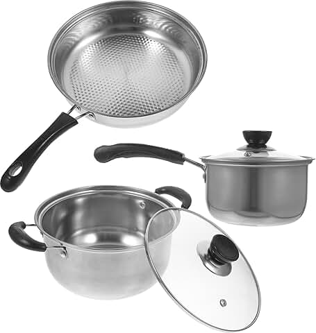 Stainless Steel Cookware Set for Household Cooking