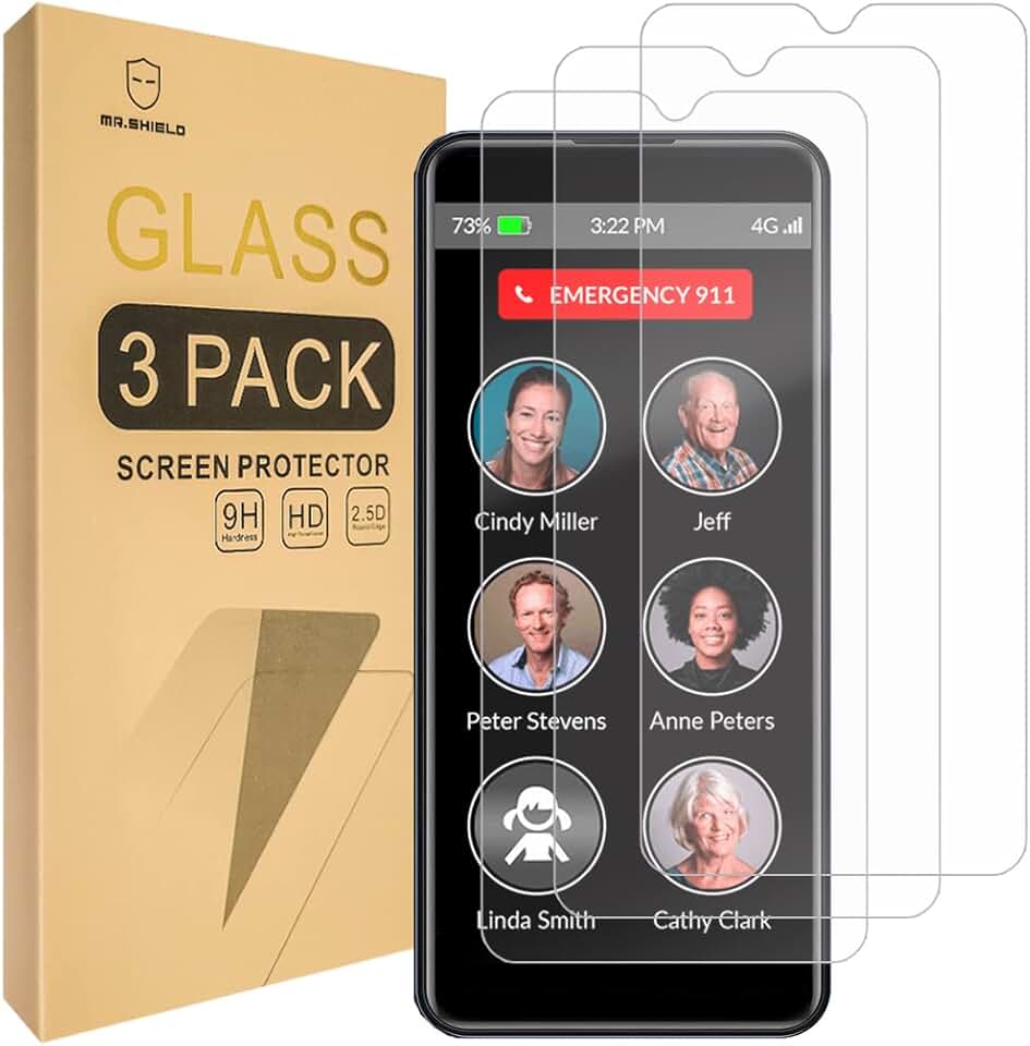 3-Pack Tempered Glass Screen Protector for RAZ Phone