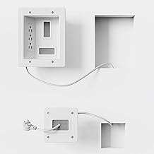 In-Wall TV Cable Concealer Kit with Recessed Power and 9ft Cord