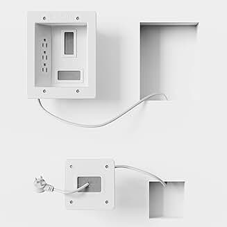 In-Wall TV Cable Concealer Kit with Recessed Power and 9ft Cord