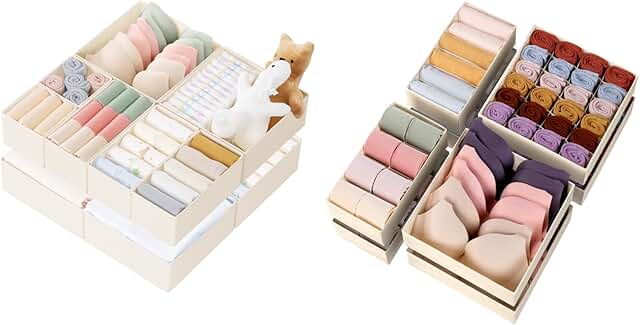 10 Drawer Organizer Bins and 8 Dividers