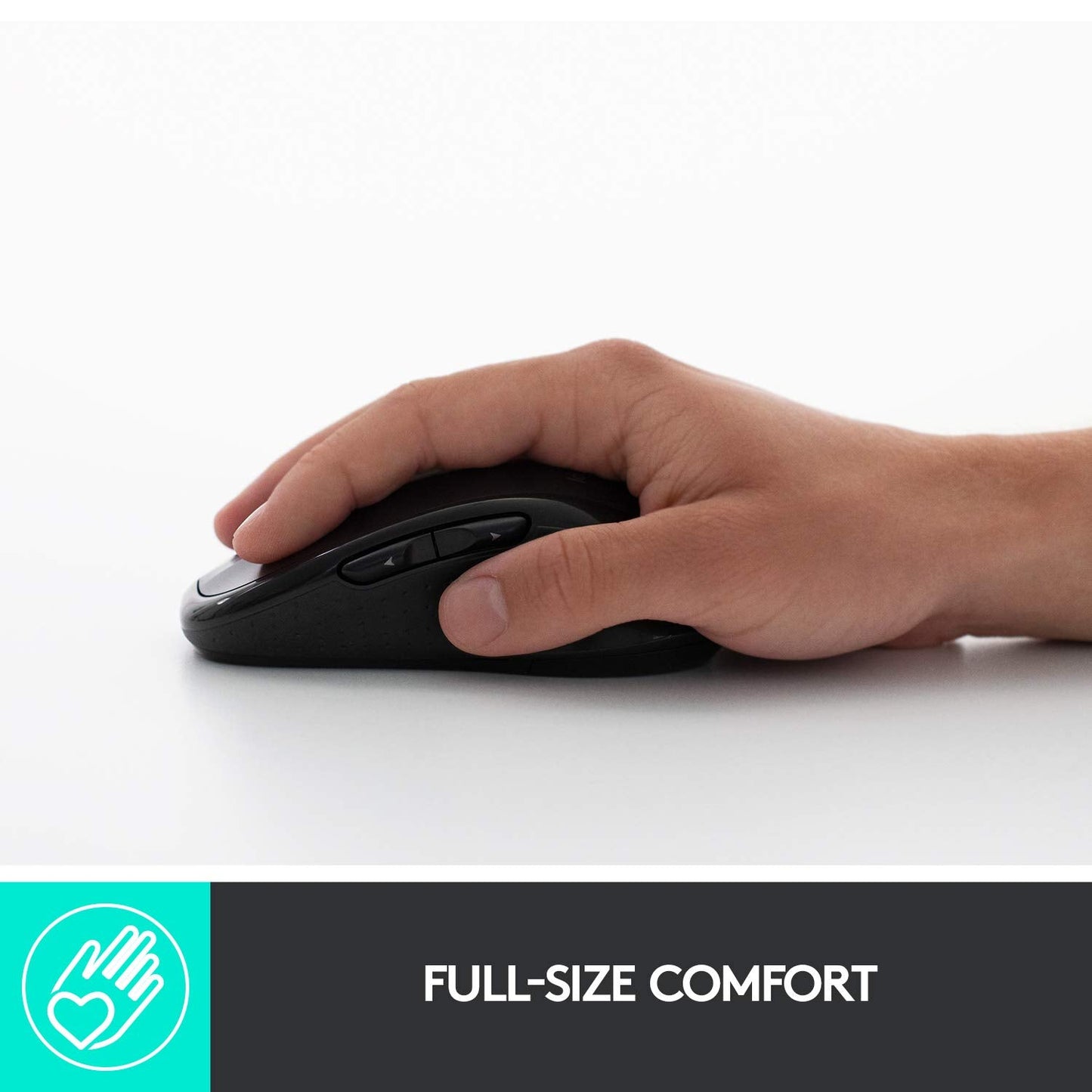 M510 Wireless Computer Mouse - Comfortable Shape with USB Unifying Receiver, with Back/Forward Buttons and Side-to-Side Scrolling, Dark Gray