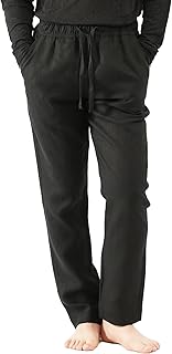 Men's Linen Casual Tapered Pants with Pockets