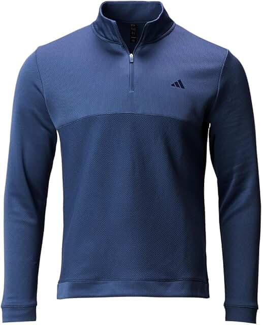 Men's textured quarter-zip top