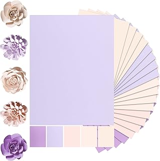 Assorted Colored Cardstock Sheets 8.5 x 11", 100 Sheets