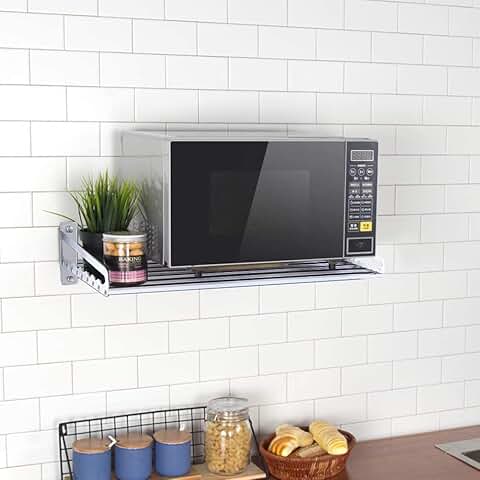 Black wall-mounted kitchen oven rack, 80 lb capacity