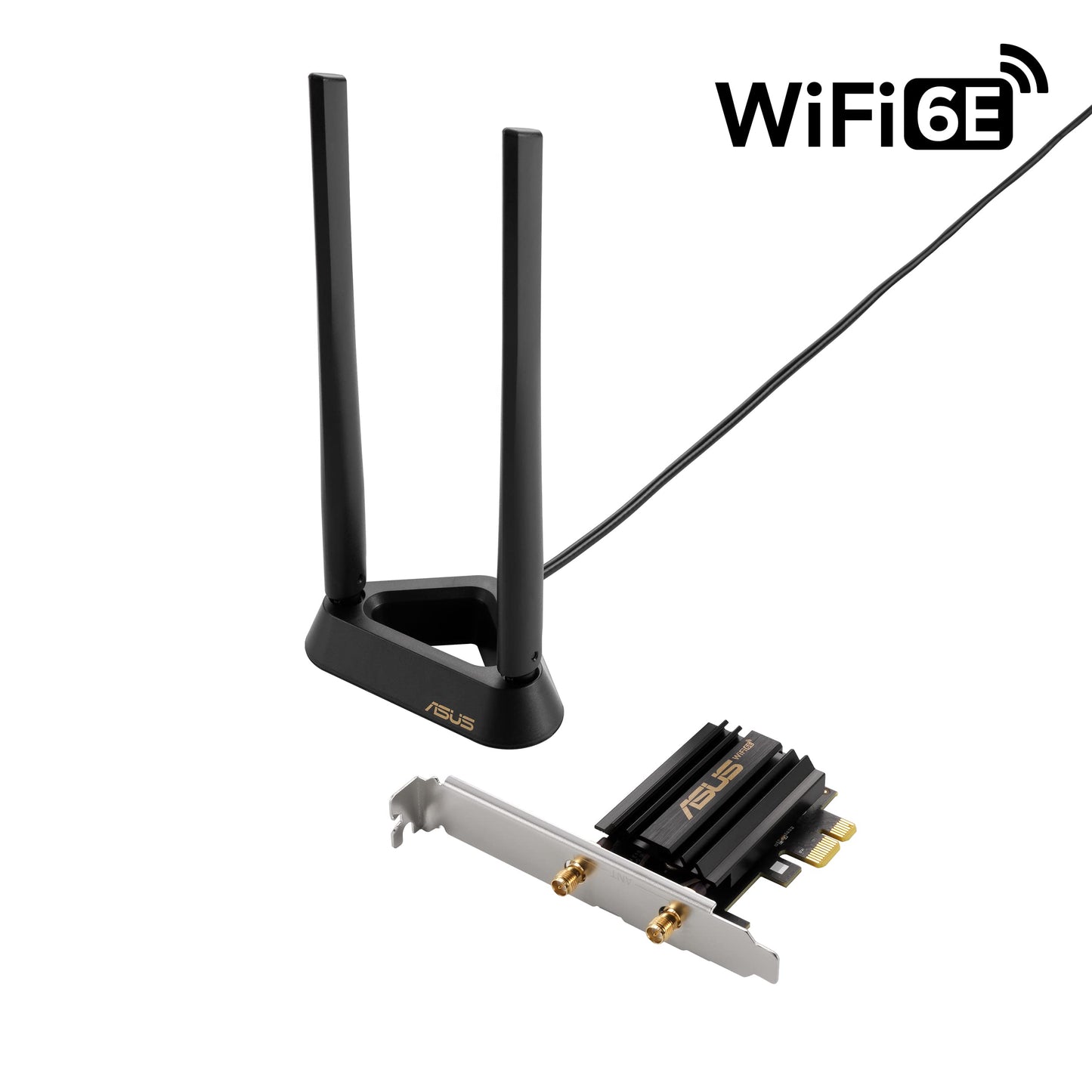 WiFi 6E + Bluetooth 5.2 PCI-E Expansion Card (PCE-AXE58BT) - Supports 6GHz Band, WPA3, 160MHz, WPA3 Network Security, OFDMA and MU-MIMO, External Antenna, Magnetic Base, Ultra Low Latency