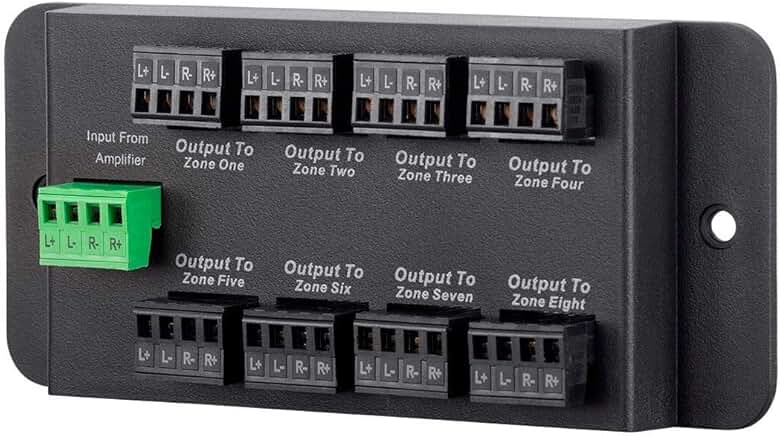 8-Zone Speaker Distribution Hub for Up to 8 Pairs