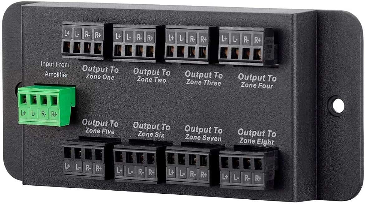 8-Zone Speaker Distribution Hub for Up to 8 Pairs