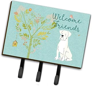 Welcome Friends White Boxer Wall Hook